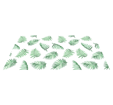 Graceful Leaf Motifs vinyl rug flowers - TenStickers