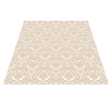 Delicate Floral Motif entrance hall vinyl rug - TenStickers