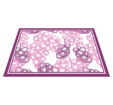 Purple grapes design vinyl rug flowers - TenStickers
