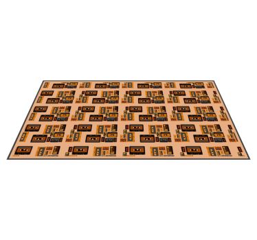 Vintage Cassette Tapes vinyl rug - TenStickers