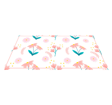 Floral Spring Bloom vinyl rug flowers - TenStickers