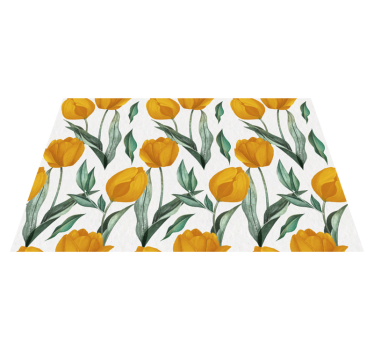 Bright Yellow Tulips vinyl rug flowers - TenStickers