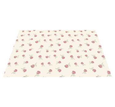 Charming Rose Pattern vinyl rug flowers - TenStickers