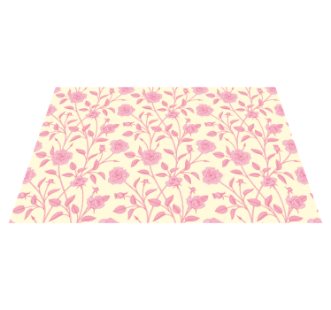 Charming pink flora vinyl rug flowers - TenStickers