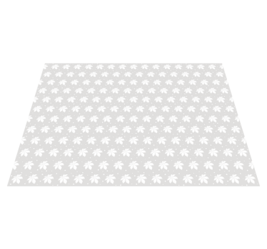 Delicate Botanical Element vinyl rug flowers - TenStickers