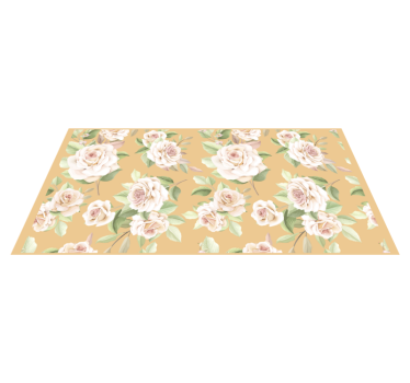 Gentle blossom grace vinyl rug flowers - TenStickers