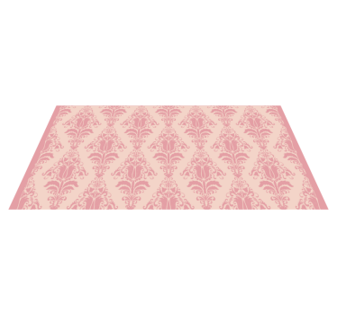Elegant Pink Motif entrance hall vinyl rug - TenStickers