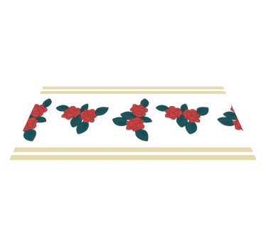 Floral Border Pattern carpet roses - TenStickers
