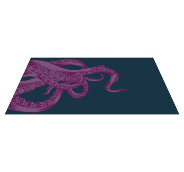 Octopus Ornament Overlay animal mat - TenStickers