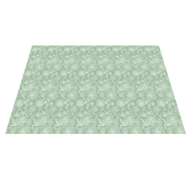 Floral Elegance Surface vinyl rug flowers - TenStickers