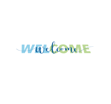 Inviting Entrance Text entrance hall vinyl rug - TenStickers