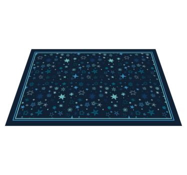 Celestial Motif Design star vinyl rug - TenStickers