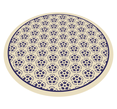 Circular Mosaic Pattern vinyl rug flowers - TenStickers