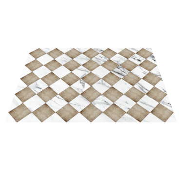 Marble diagonal design vinyl rug - TenStickers