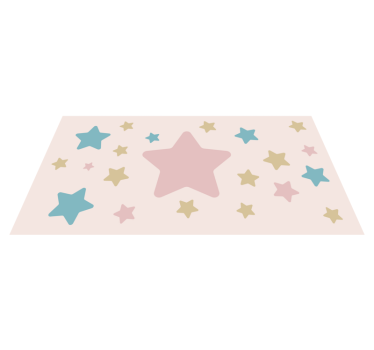 Pastel colors Stars star carpet - TenStickers