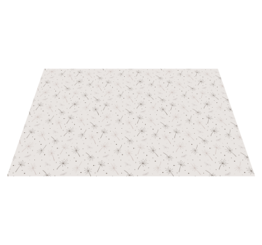 Scandinavian style thin grass flower rug - TenStickers