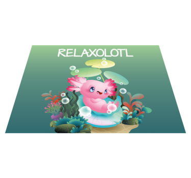 RELAXOLOTL POND vinyl rug - TenStickers