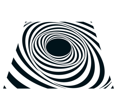 Black White Swirling Pattern geometric rugs - TenStickers