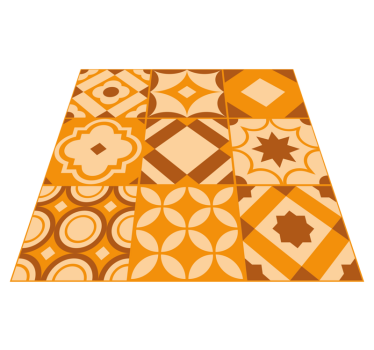 Rustic Tile Pattern Kitchen Vinyl Flooring - TenStickers