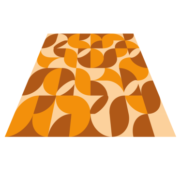 Orange Tones Retro Living Room Vinyl Carpet - TenStickers