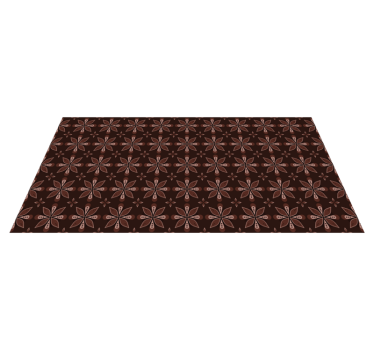 Geometric Floral Symmetry entrance hall vinyl rug - TenStickers