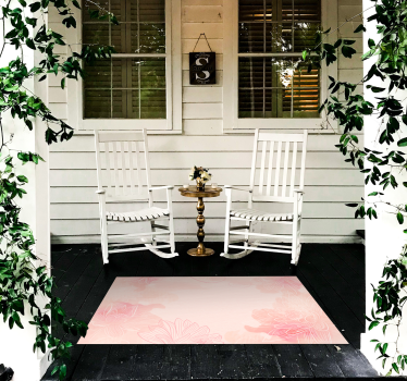 Floral Tranquility vinyl rug flowers - TenStickers