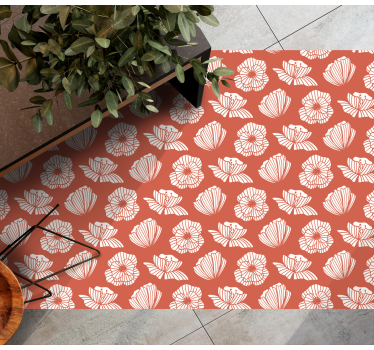 Floral Element vinyl rug flowers - TenStickers