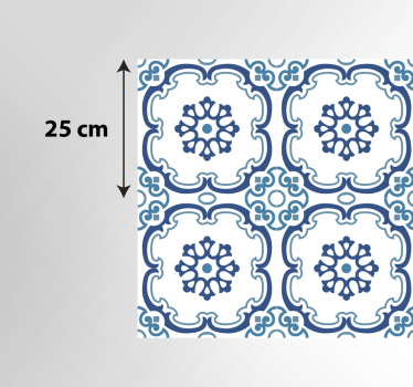 Elegant Floral Motifs marble vinyl rug - TenStickers