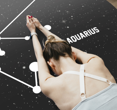 Aquarius Constellation star vinyl rug - TenStickers