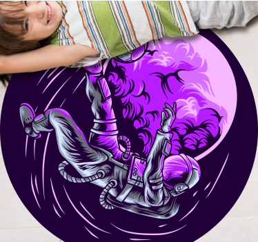 Astronaut Floating star vinyl rug - TenStickers