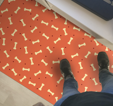 Bone Motif entrance hall vinyl rug - TenStickers