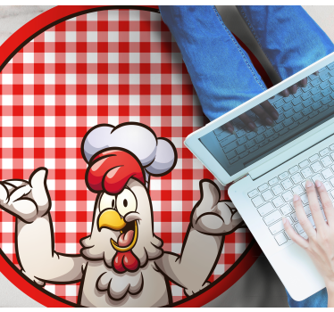 Cartoon chicken cook animal mat - TenStickers