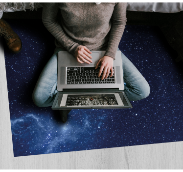 Celestial Evening star vinyl rug - TenStickers