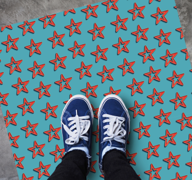 Celestial Inspiration star vinyl rug - TenStickers