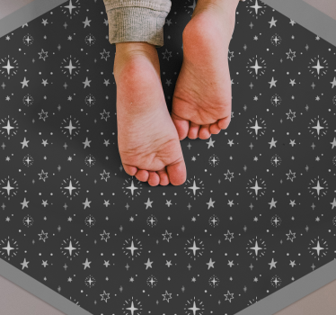 Celestial Pattern star vinyl rug - TenStickers