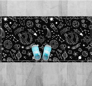 Celestial Playground star vinyl rug - TenStickers