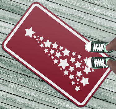 Celestial Cascade star vinyl rug - TenStickers