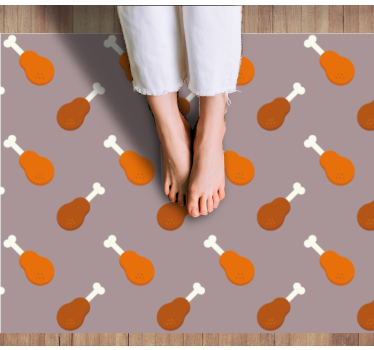 Chicken Drumsticks Pattern vinyl rug - TenStickers