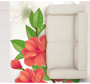 Colorful Blossom Arrangement vinyl rug flowers - TenStickers