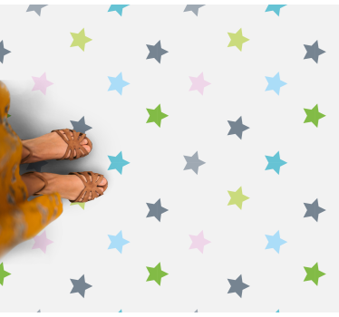 Minimalist colours star vinyl rug - TenStickers