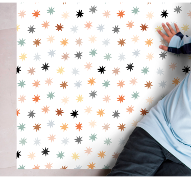 Colorful star pattern star vinyl rug - TenStickers