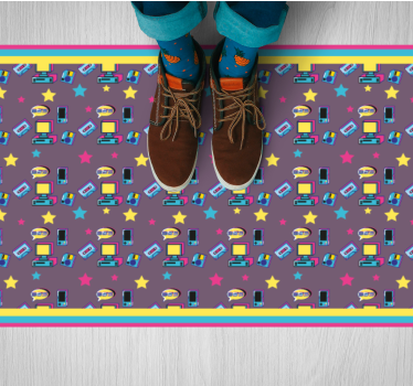 Colorful Tech Toys vinyl rug - TenStickers