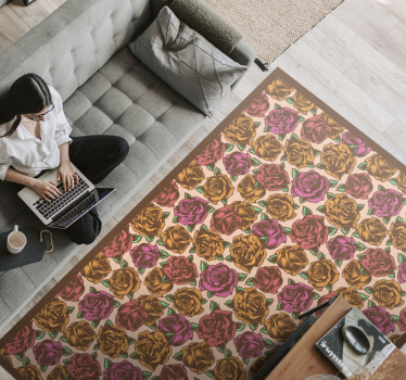 Colourful  flower rug - TenStickers