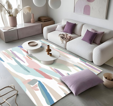 Sleek Abstract Camouflage minimalist vinyl rug - TenStickers