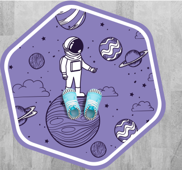Cosmic Adventure Concept star vinyl rug - TenStickers