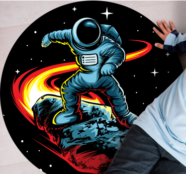 Cosmic Adventure star vinyl rug - TenStickers