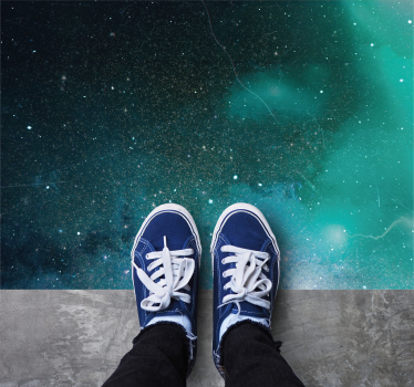 Cosmic Galaxy Hue star vinyl rug - TenStickers