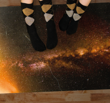 Cosmic Galaxy View star vinyl rug - TenStickers