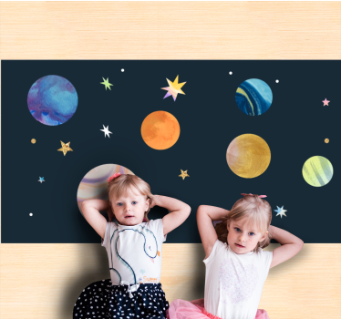 Cosmic Space star vinyl rug - TenStickers