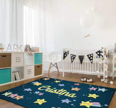 Customizable kids stars vinyl carpet - TenStickers